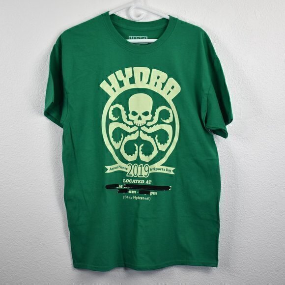 Marvel Hydra Graphic T-Shirt Loot Crate Lootwear Size L Color Green Never Worn - Picture 2 of 4